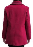 Womens Red Leatherette Trim Jacket K927
